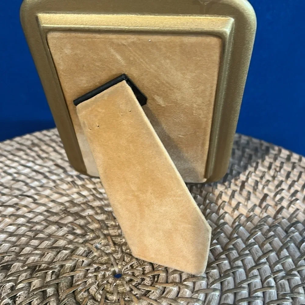 Vintage Classique de Louis Michel Yellow Floral Enamel Picture Frame 3.5”